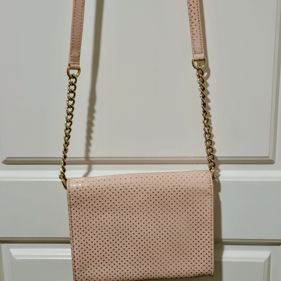 Like New! Kate Spade Gold Polka Dotted Pink Patent Leather Purse - Picture 5 of 10